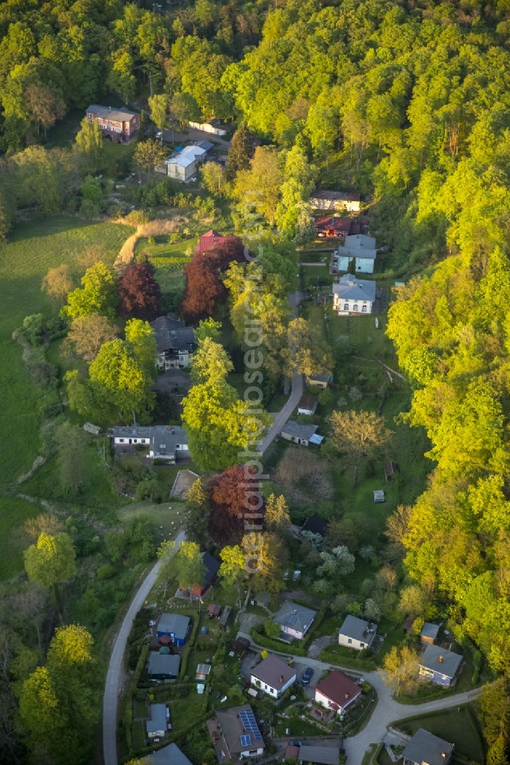 Aerial photograph Stuer - View of the Waldsiedlung in Stuer in the state Mecklenburg-West Pomerania