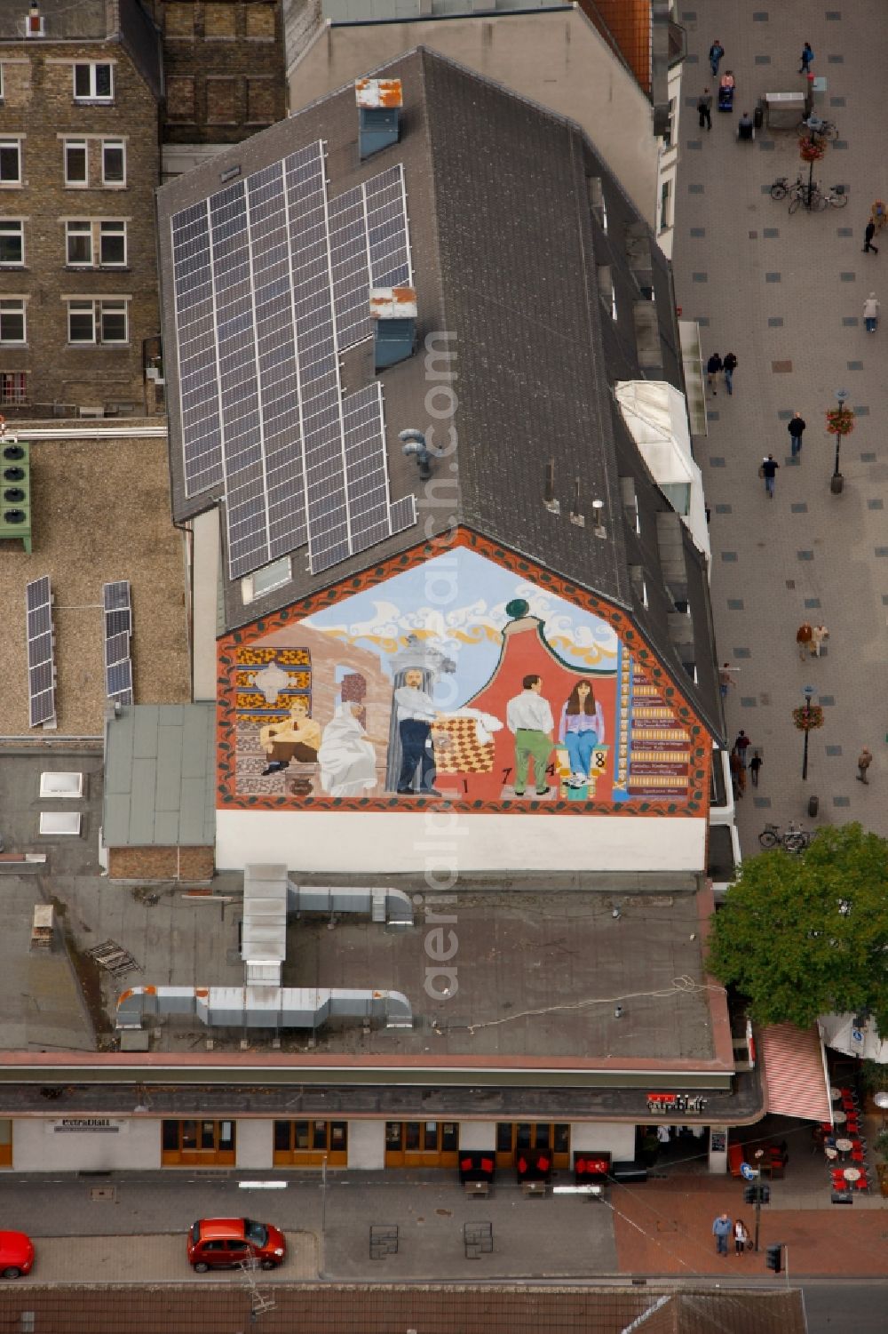 Aerial image Hamm - View of mural paintings in Hamm in the state North Rhine-Westphalia