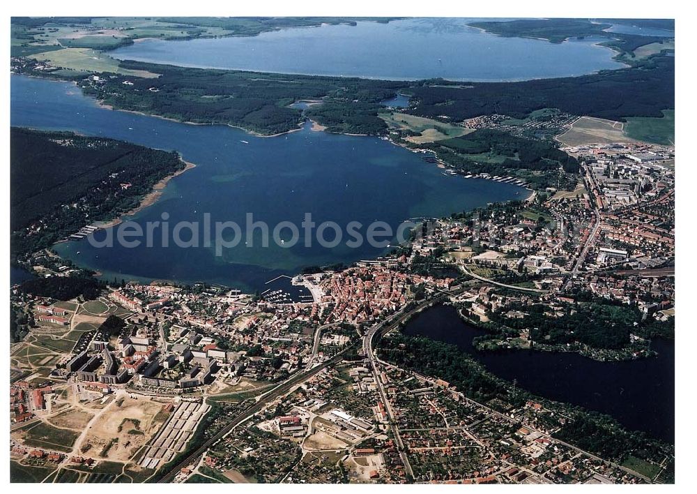 Waren / Müritz from above - Waren an der Müritz.