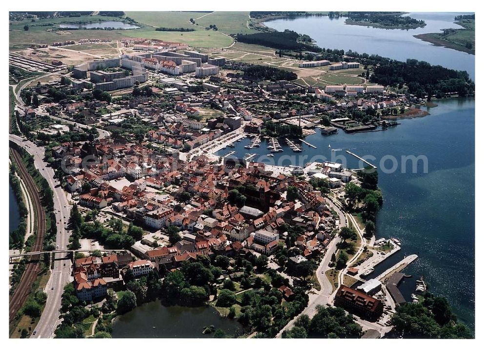 Waren / Müritz from the bird's eye view: Waren an der Müritz.