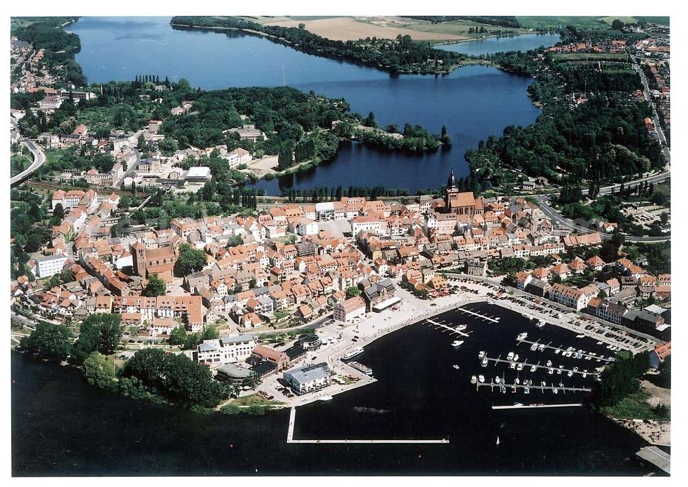 Waren / Müritz from above - Waren an der Müritz.