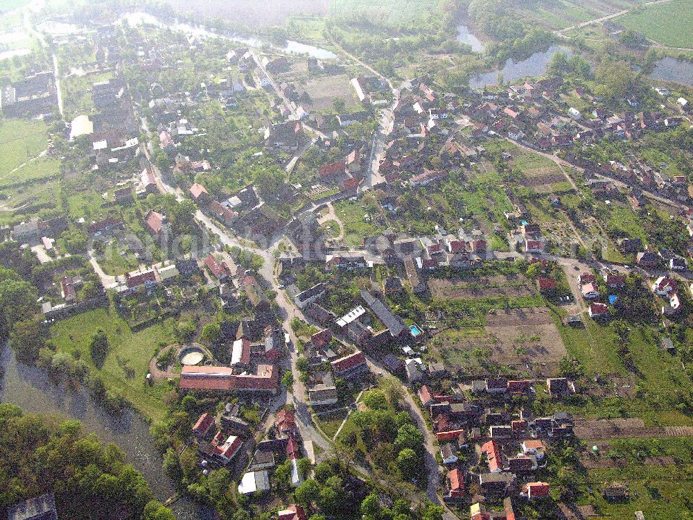 Wartenberg from the bird's eye view: Wartenberg in Sachsen-Anhalt mit Blick auf 06901 Wartenberg in Sachsen-Anhalt