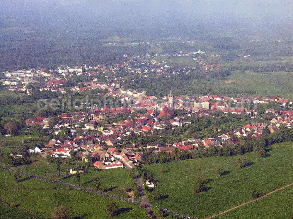 Aerial image Wartenberg - Wartenberg in Sachsen-Anhalt mit Blick auf 06901 Wartenberg in Sachsen-Anhalt