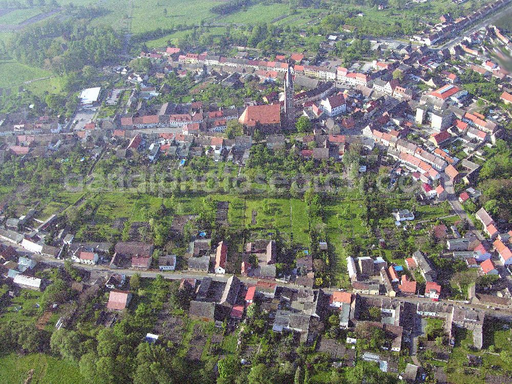 Aerial photograph Wartenberg - Wartenberg in Sachsen-Anhalt mit Blick auf 06901 Wartenberg in Sachsen-Anhalt