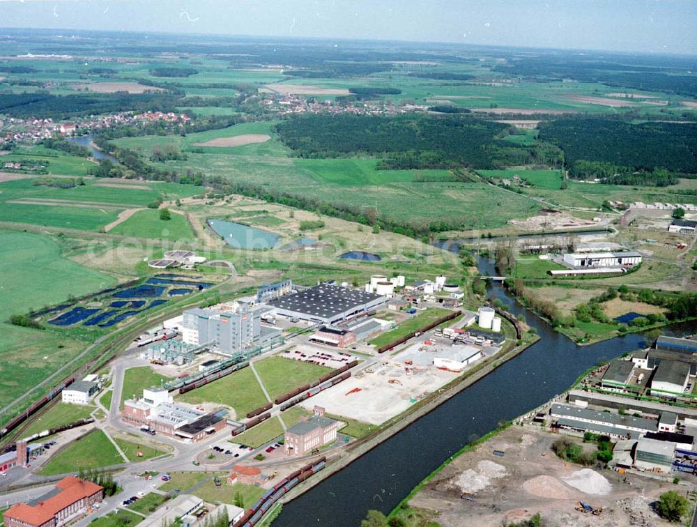 Aerial image Genthin - Waschmittelwerk der HENKEL AG in Genthin.