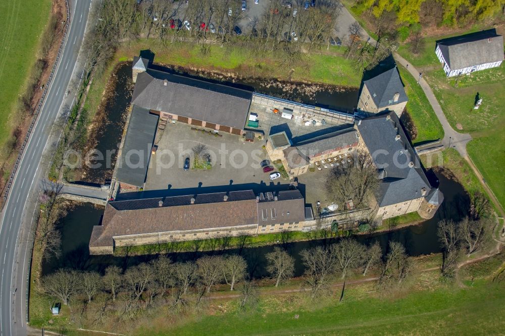 Witten from above - Water castle House Kemnade in Hattingen in the state of North Rhine-Westphalia