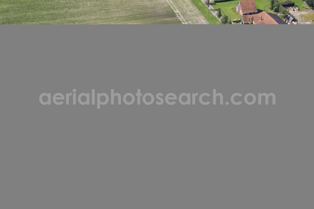 Aerial photograph Raesfeld - Building and castle park systems of water castle Raesfeld on street Freiheit in Raesfeld in the state North Rhine-Westphalia, Germany