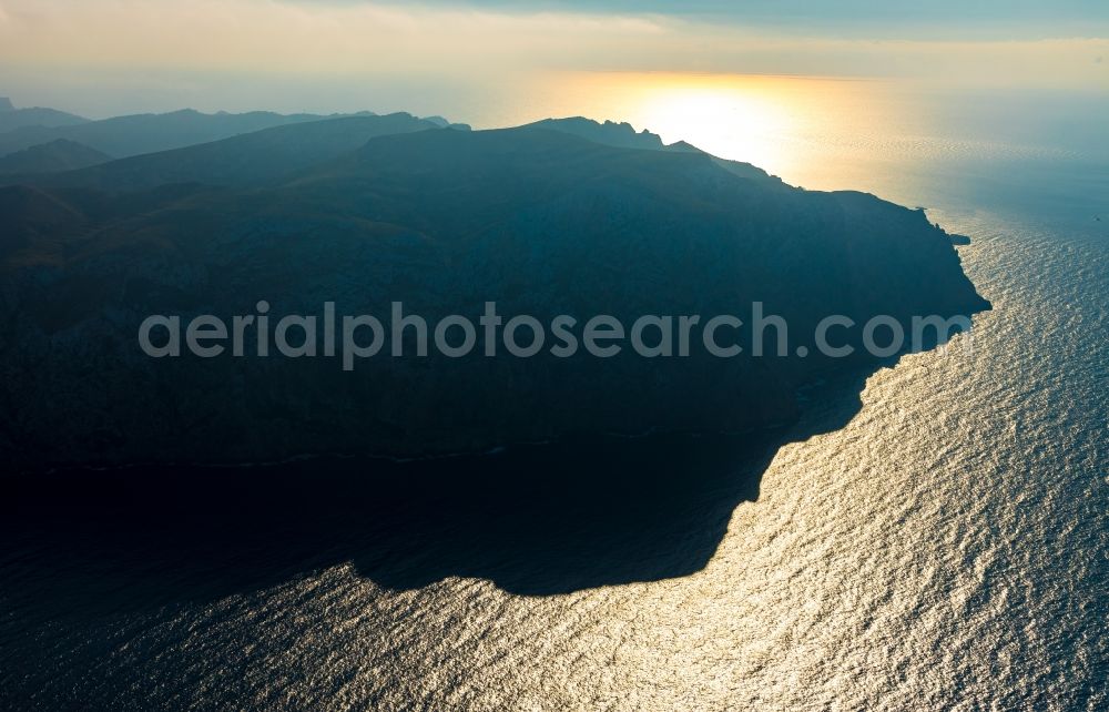 Aerial photograph Andratx - Water surface at the seaside of Balearic Sea in Andratx in Balearic Islands, Spain