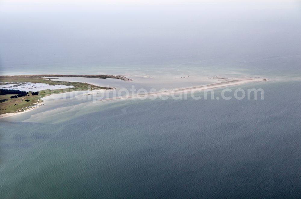 Aerial photograph Born am Darß - Water surface at the seaside in Born am Darss in the state Mecklenburg - Western Pomerania, Germany