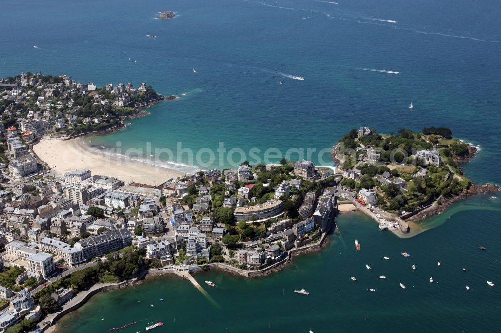 Dinard from above - Water surface at the seaside in Dinard in Bretagne, France