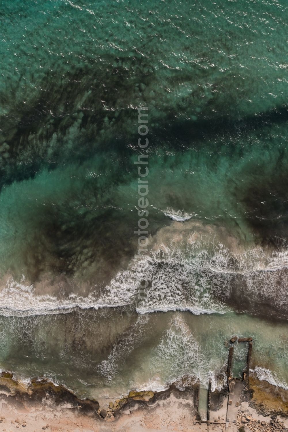 Aerial photograph Llucmajor - Water surface at the seaside of mediteran sea in Llucmajor in Balearic Islands, Spain