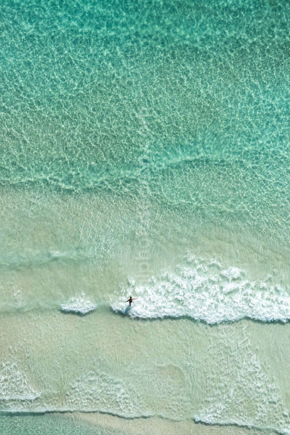 Llucmajor from above - Water surface at the seaside of mediteran sea in Llucmajor in Balearic Islands, Spain