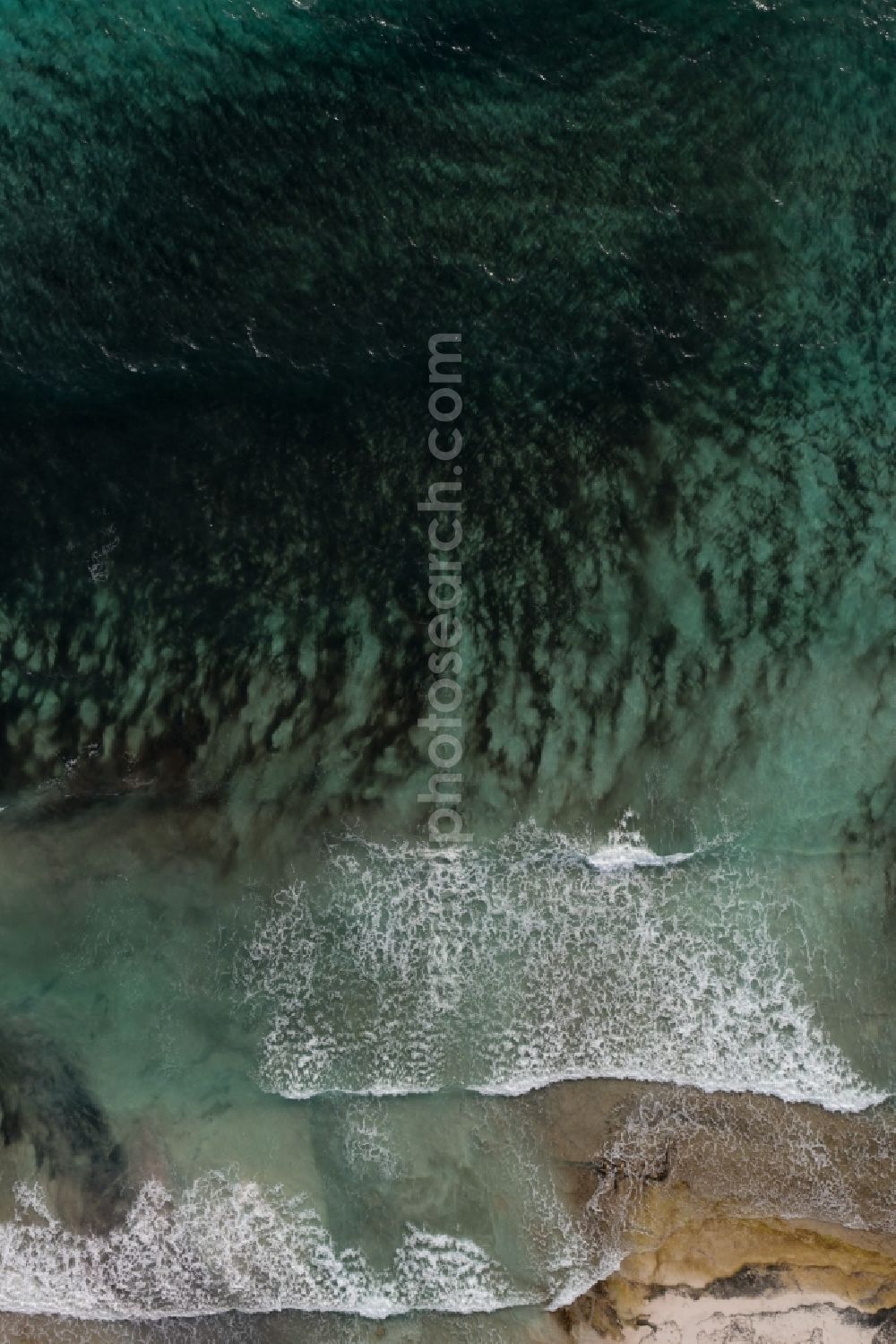 Llucmajor from above - Water surface at the seaside of mediteran sea in Llucmajor in Balearic Islands, Spain