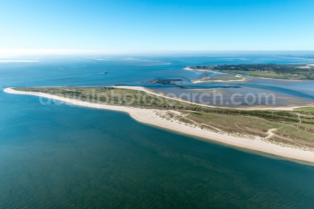 Aerial photograph List - Water surface at the seaside of North Sea in the district Havneby in List in the state Schleswig-Holstein