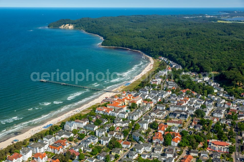 Binz from the bird's eye view: Water surface at the seaside the Baltic Sea in Binz in the state Mecklenburg - Western Pomerania