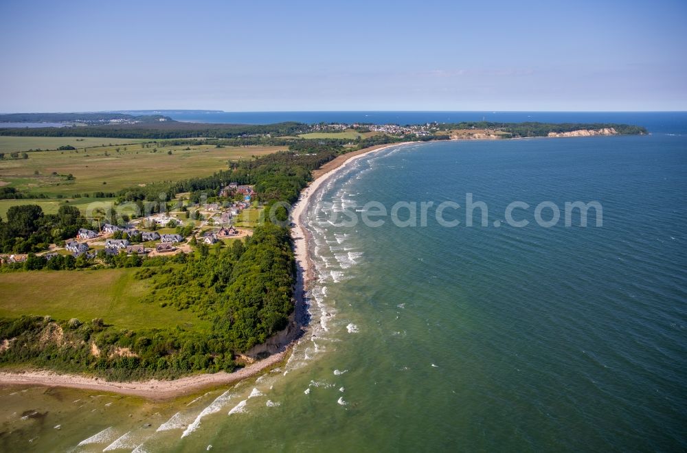 Göhren from the bird's eye view: Water surface at the seaside the Baltic Sea in Goehren in the state Mecklenburg - Western Pomerania