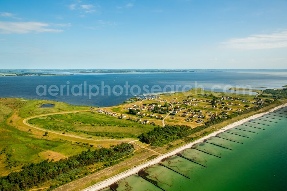 Aerial image Insel Hiddensee - Water surface at the seaside Baltic Sea in the district Plogshagen in Insel Hiddensee in the state Mecklenburg - Western Pomerania