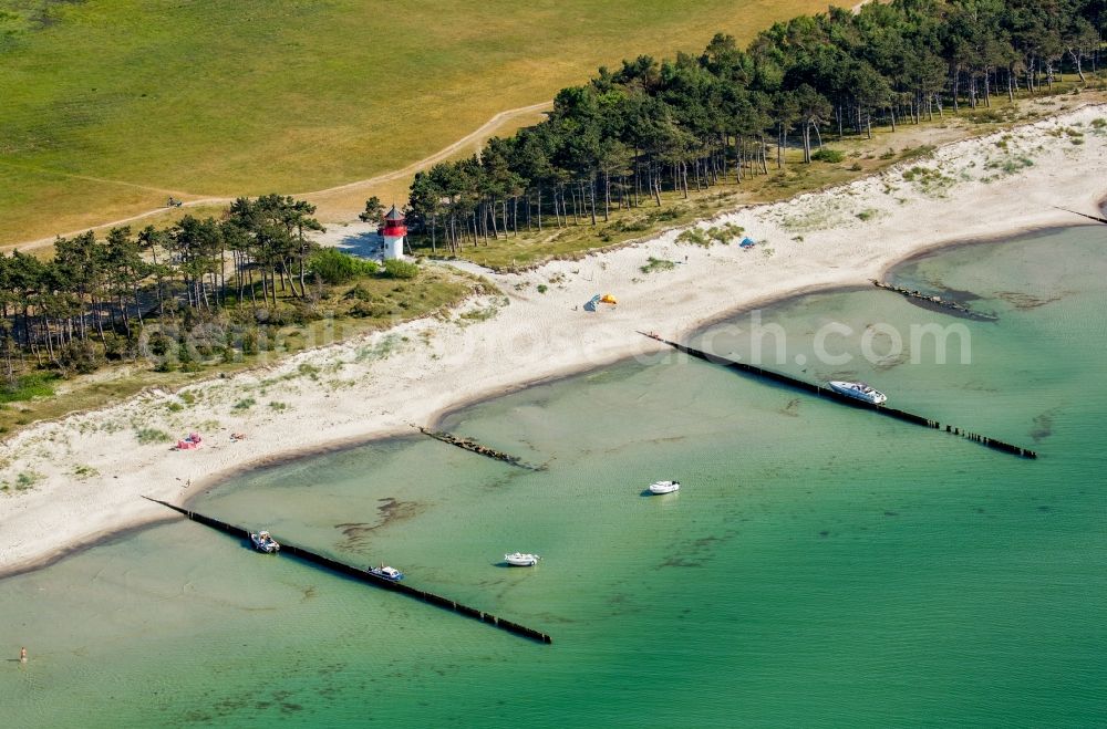 Aerial image Insel Hiddensee - Water surface at the seaside Baltic Sea in the district Plogshagen in Insel Hiddensee in the state Mecklenburg - Western Pomerania