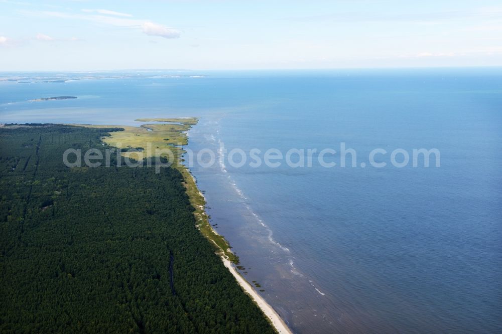 Aerial image Peenemünde - Water surface at the seaside the Baltic Sea in Peenemuende in the state Mecklenburg - Western Pomerania