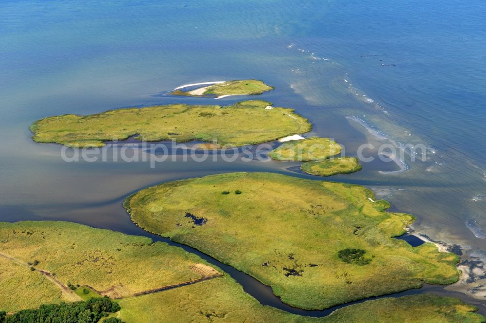 Peenemünde from the bird's eye view: Water surface at the seaside the Baltic Sea in Peenemuende in the state Mecklenburg - Western Pomerania