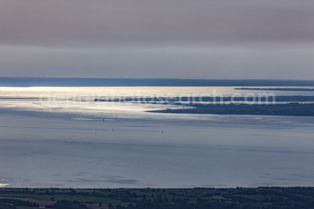 Soby Ero from above - Water surface at the seaside of Baltic Sea in Soby Ero in Syddanmark, Denmark