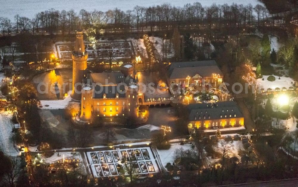 Aerial image Bedburg-Hau - 06/09/2012 Bedburg-Hau View of the water tower Moyland in the state of North Rhine-Westphalia. The neo-Gothic monument is home to a museum's extensive collection of modern art of the brothers van der Grinten and is a popular destination on the Lower Rhine