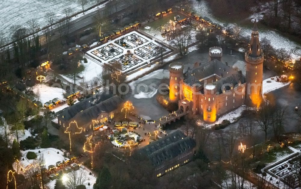 Aerial image Bedburg-Hau - 06/09/2012 Bedburg-Hau View of the water tower Moyland in the state of North Rhine-Westphalia. The neo-Gothic monument is home to a museum's extensive collection of modern art of the brothers van der Grinten and is a popular destination on the Lower Rhine