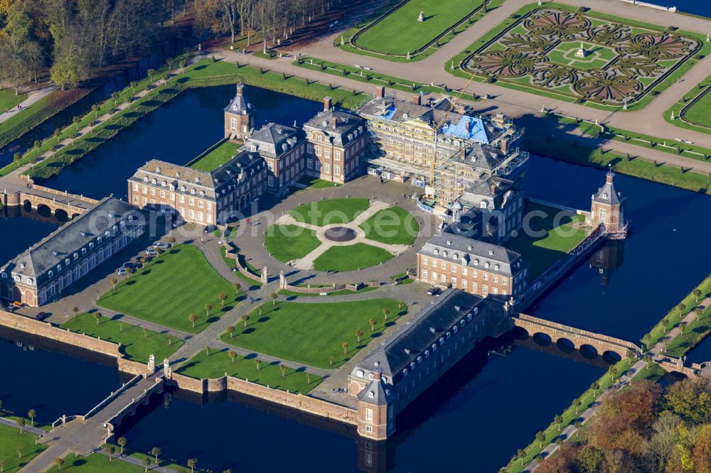 Nordkirchen from above - Building and castle park systems of water castle Schloss Nordkirchen in Nordkirchen in the state North Rhine-Westphalia, Germany