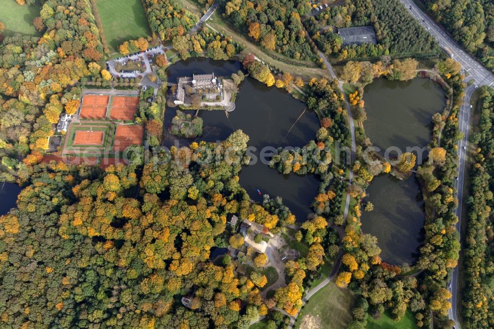 Gladbeck from above - Water castle Wittringen Gladbeck in North Rhine-Westphalia NRW