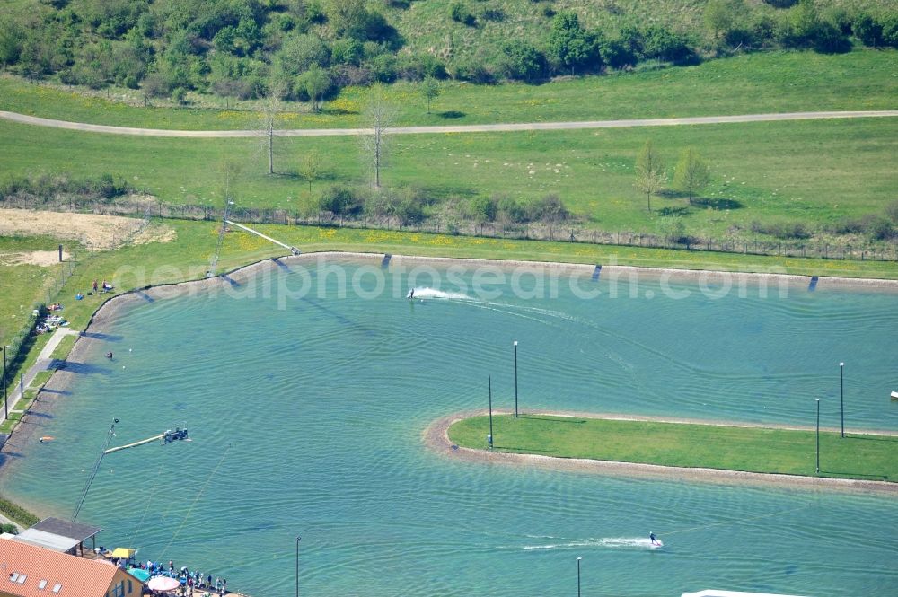 Großbeeren from the bird's eye view: View of the water ski waterskiing Großbeeren GmbH