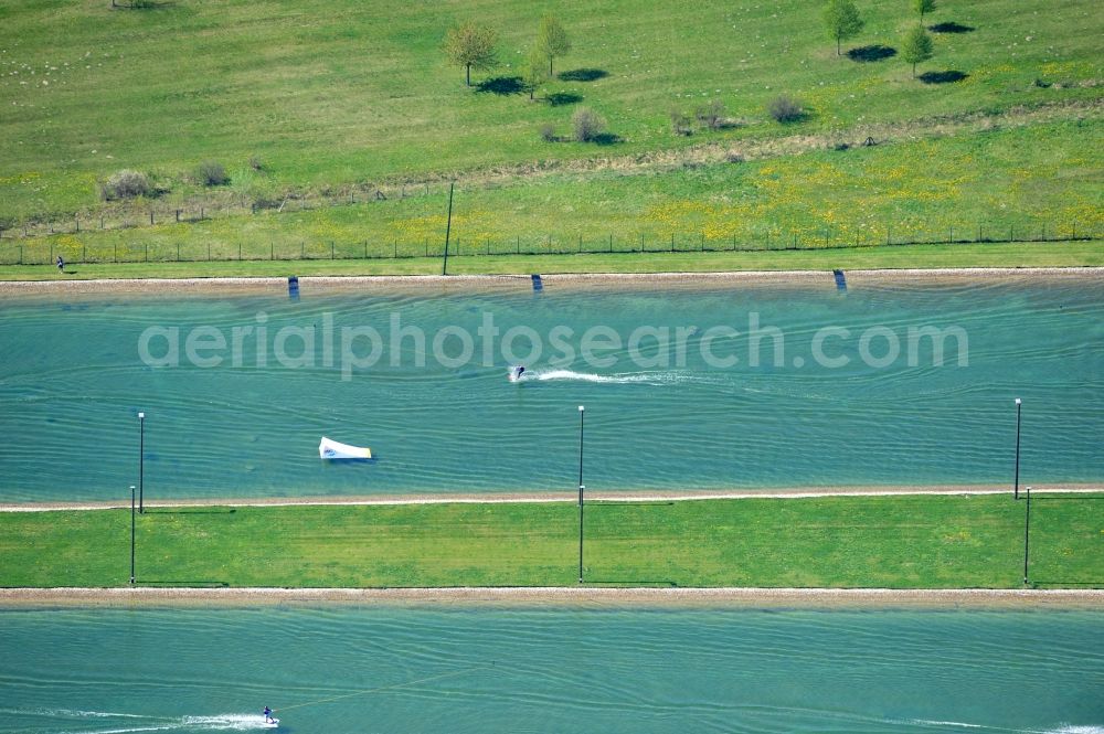 Aerial photograph Großbeeren - View of the water ski waterskiing Großbeeren GmbH