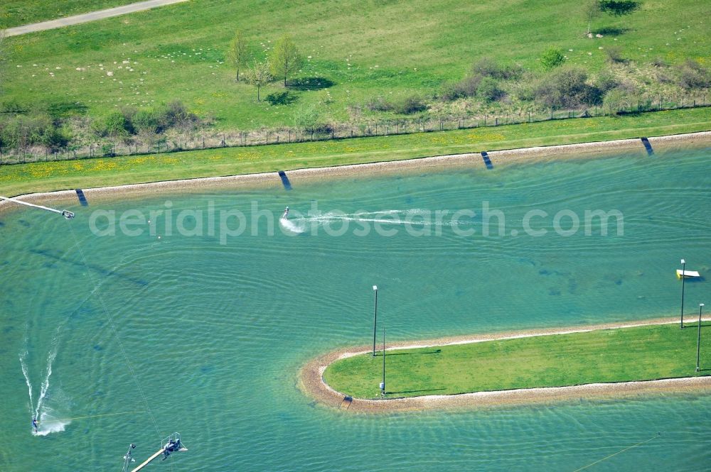 Großbeeren from the bird's eye view: View of the water ski waterskiing Großbeeren GmbH