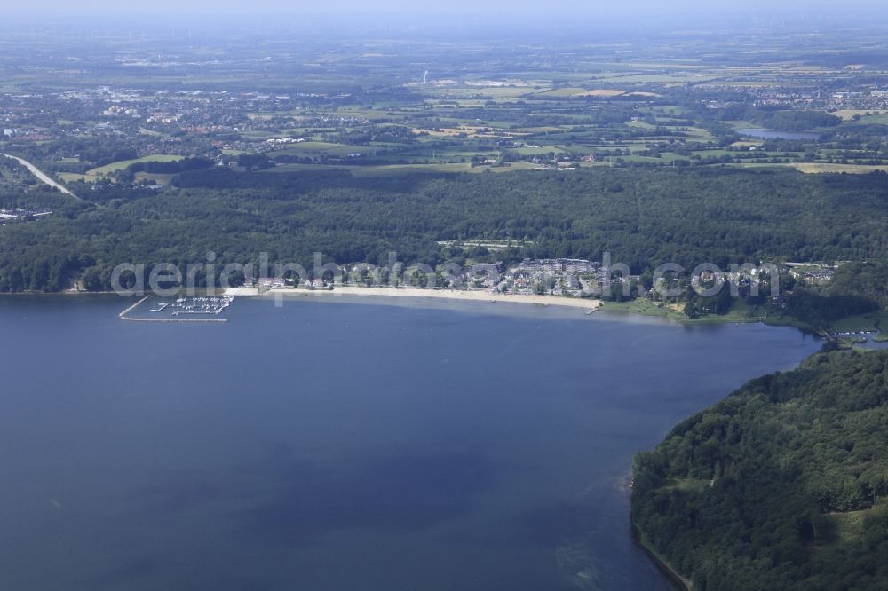 Harrislee from the bird's eye view: Bay of Wassersleben Harrislee district in the state of Schleswig-Holstein