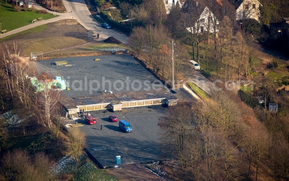 Witten from the bird's eye view: Water storage facility in Harrow Witten in North Rhine-Westphalia