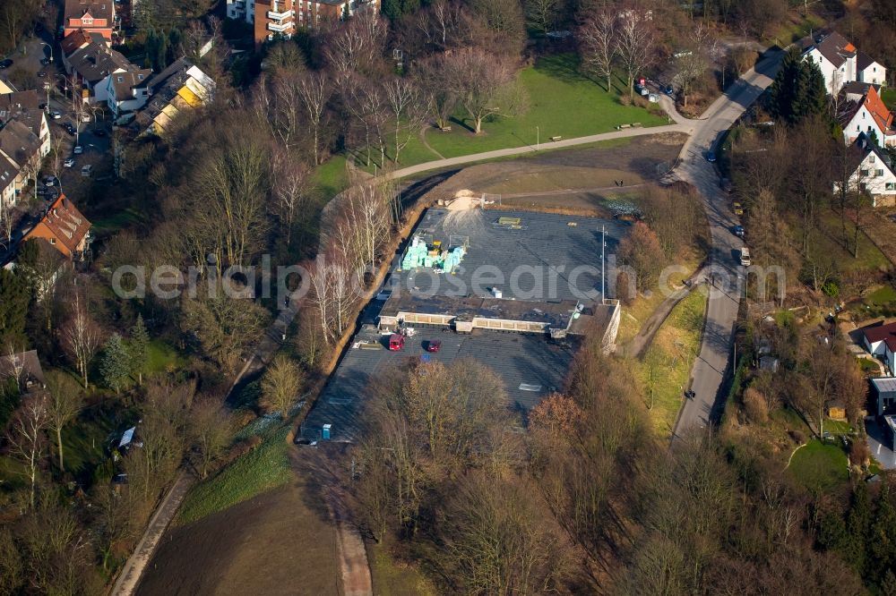 Aerial image Witten - Water storage facility in Harrow Witten in North Rhine-Westphalia