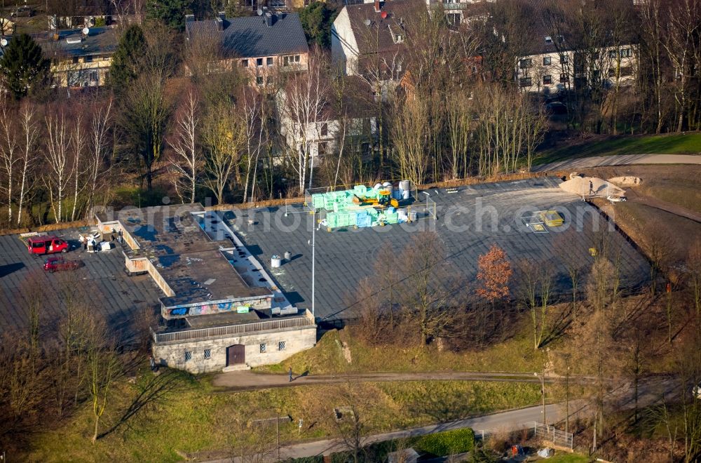 Aerial photograph Witten - Water storage facility in Harrow Witten in North Rhine-Westphalia