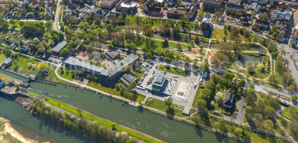 Hamm from above - Water sports center on Adenauerallee in Hamm at Ruhrgebiet in the state North Rhine-Westphalia, Germany