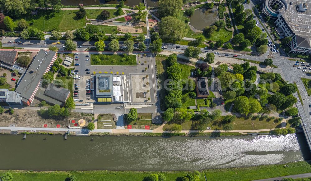 Aerial photograph Hamm - water sports center on Adenauerallee in Hamm at Ruhrgebiet in the state North Rhine-Westphalia, Germany