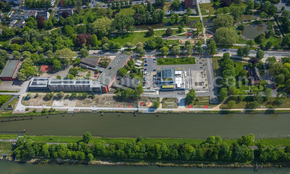 Aerial image Hamm - water sports center on Adenauerallee in Hamm at Ruhrgebiet in the state North Rhine-Westphalia, Germany