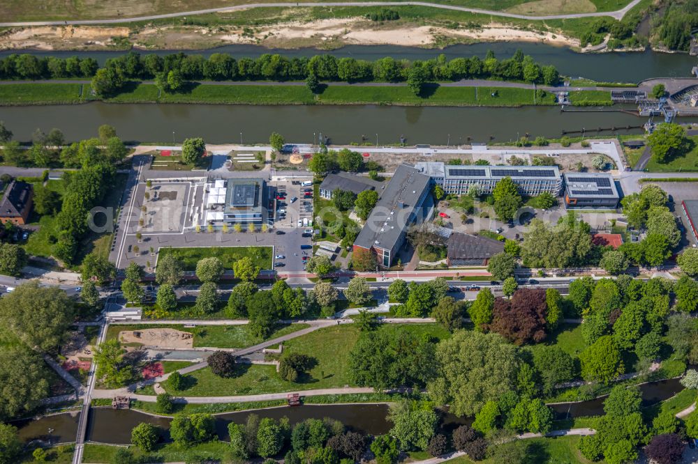 Aerial image Hamm - water sports center on Adenauerallee in Hamm at Ruhrgebiet in the state North Rhine-Westphalia, Germany