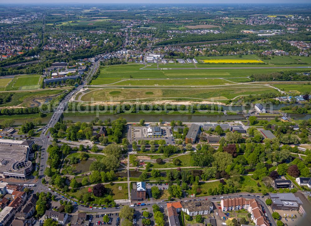 Hamm from above - Water sports center on Adenauerallee in Hamm at Ruhrgebiet in the state North Rhine-Westphalia, Germany