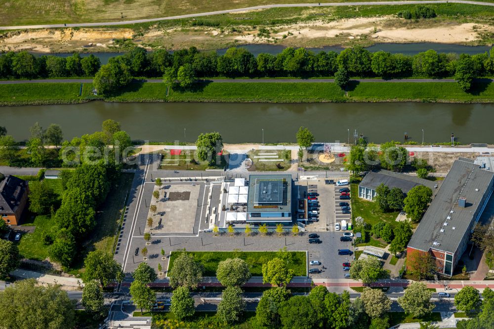 Aerial image Hamm - Water sports center on Adenauerallee in Hamm at Ruhrgebiet in the state North Rhine-Westphalia, Germany