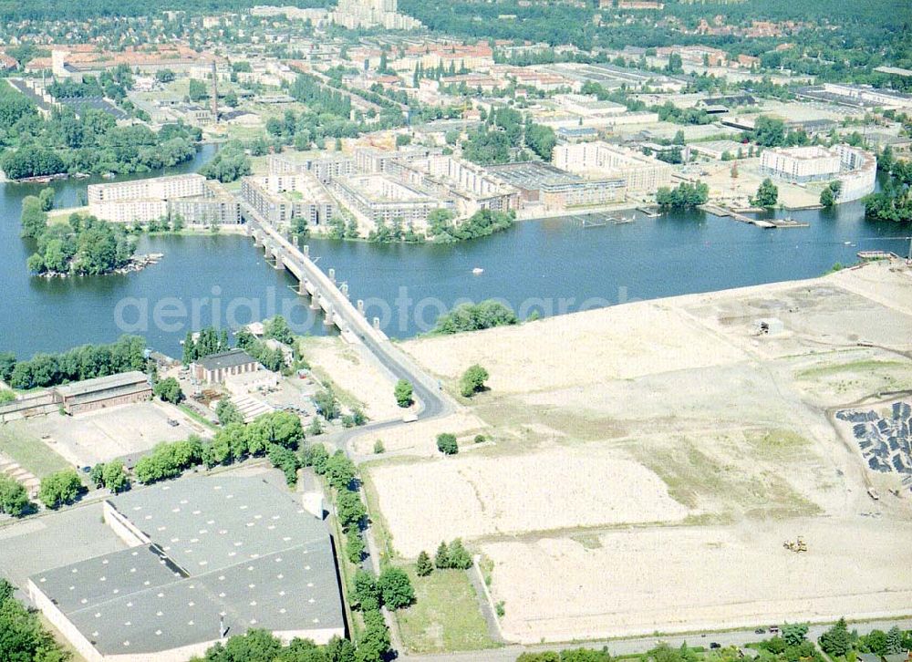 Aerial photograph Berlin - Spandau - Wasserstadt Oberhavel in Berlin - Spandau.