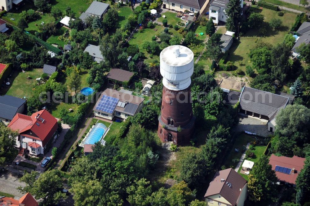 Berlin from the bird's eye view: View of water tower Altglienicke in Gruenau in Berlin