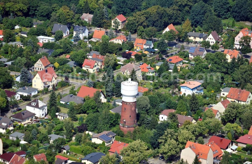 Berlin from the bird's eye view: View of water tower Altglienicke in Gruenau in Berlin