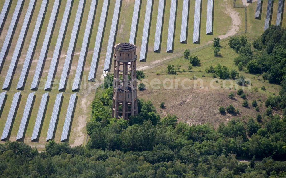 Aerial photograph Lauta - Water tower Lauta in the state Saxony