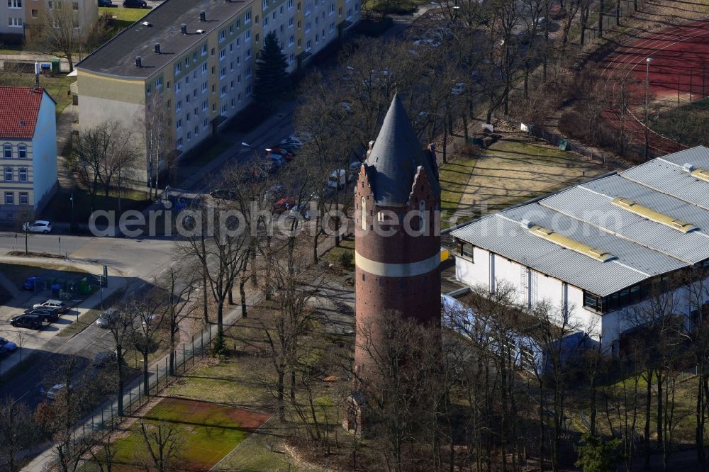 Aerial image Bernau - View the water tower of Bernau. The landmarked building was responsible for the pressure exchange in the city's water system