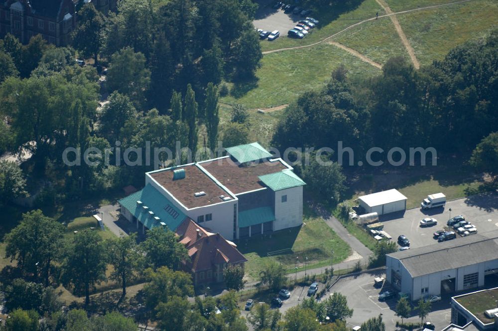 Berlin from the bird's eye view: Blick auf das stillgelegte denkmalgeschützte Wasserwerk Buch. Erbaut wurde es 1909 bis 1911 durch Ludwig Hoffmann. 1999 erfolgte die Sanierung durch die Abelmann Vielain Pock Architekten BDA.