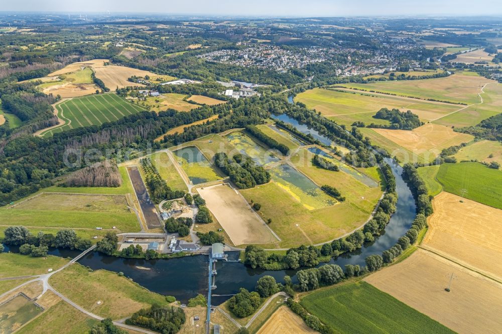 Aerial image Fröndenberg/Ruhr - Waterworks - ground storage facility in Froendenberg/Ruhr in the state North Rhine-Westphalia, Germany