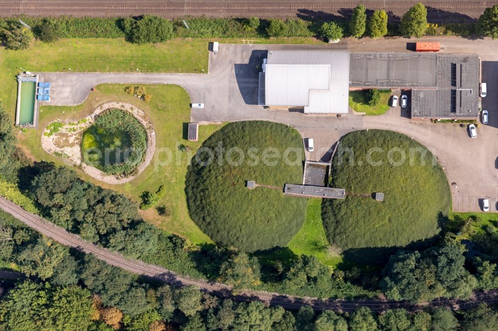 Aerial photograph Moers - Waterworks - ground storage facility in Moers in the state North Rhine-Westphalia, Germany